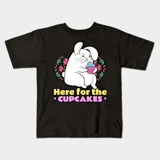 Here for the cupcakes Kids T-Shirt